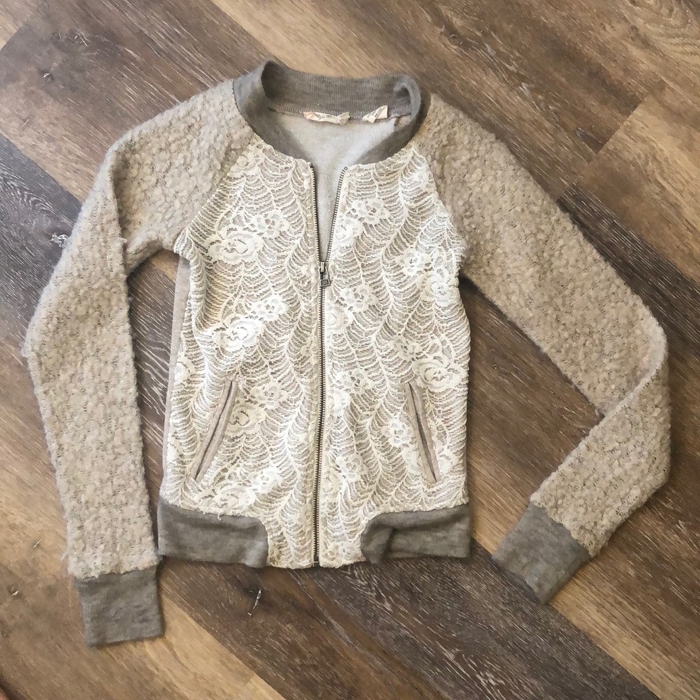Miss Me Sweater Gray+Cream